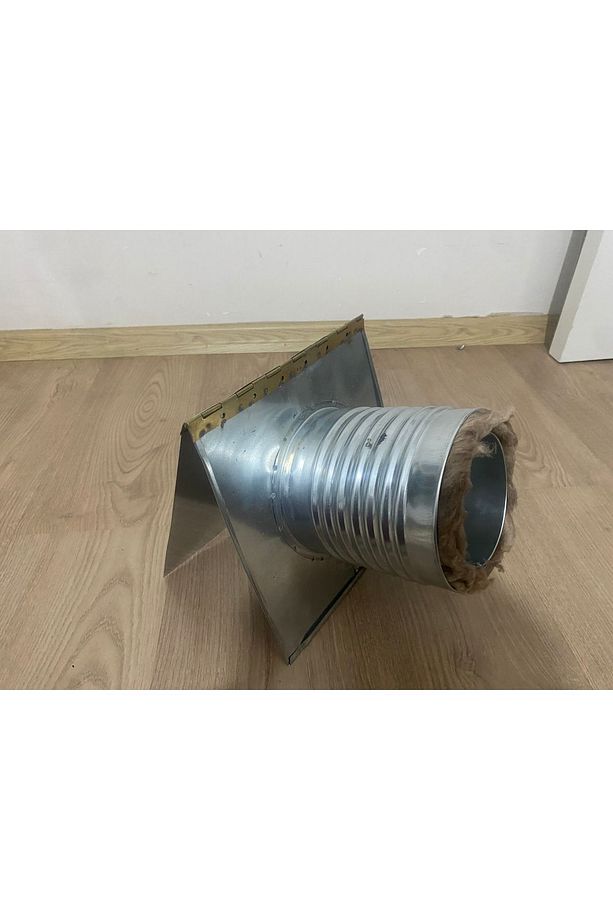 Isı yalıtımlı yanmaz karavan çadır soba baca adaptörü 10 cm lik borular için - 3