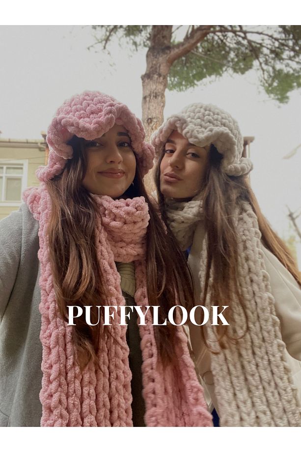 Puffylook Peluş Örme Şapka(RENKLERİ MEVCUTTUR) - 1