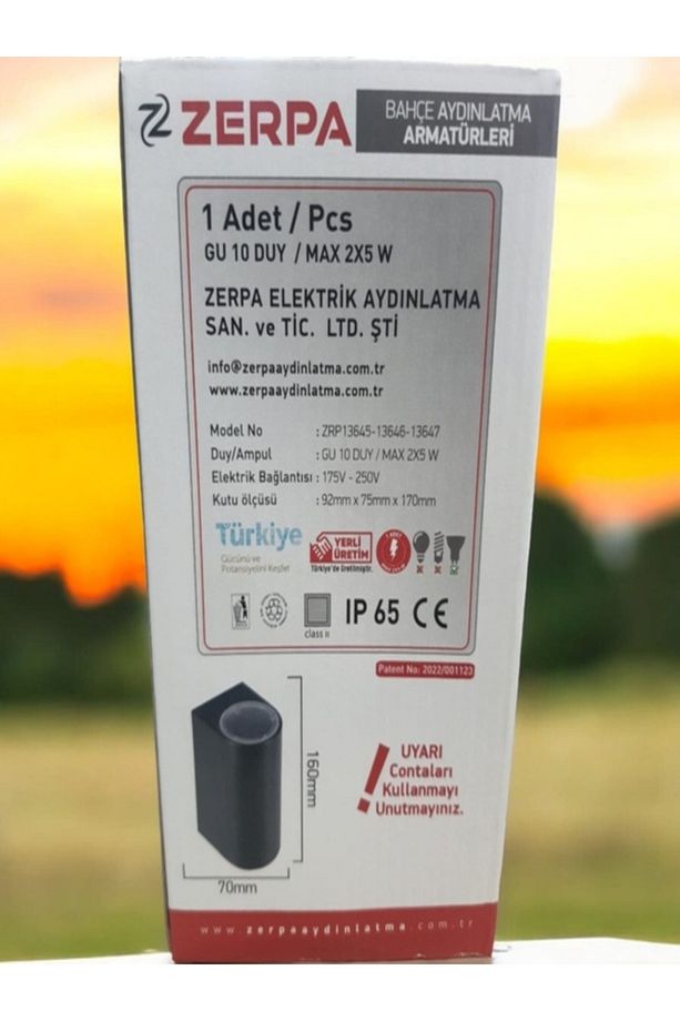 Asyagrup Zerpa ( Mira ) Çift Yönlü Bahçe Aplik / Siyah - 3