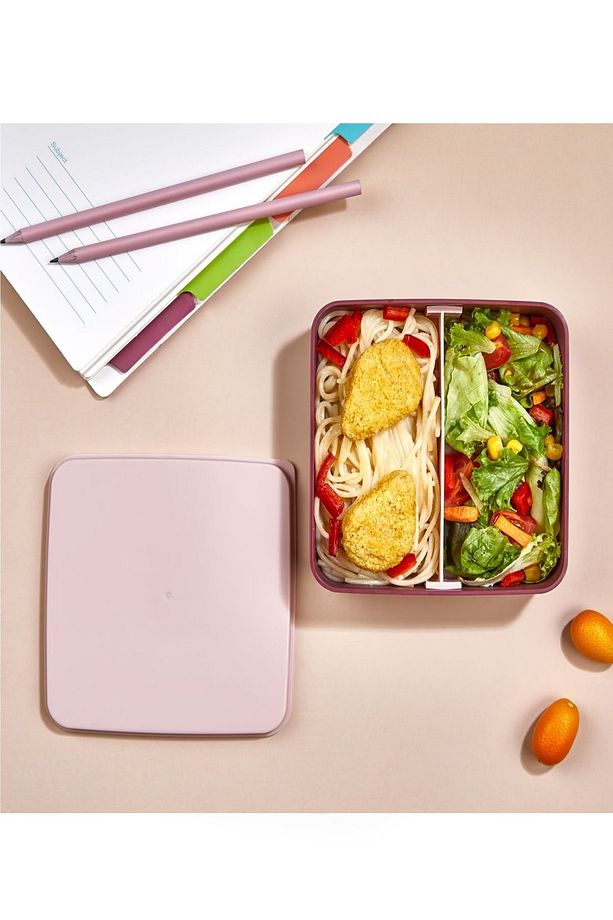 2 Adet Kare 2 Katlı 1013 Lunch Box Yemek Saklama Kabı Beslenme Kutusu Seti Sporcu Öğrenci Diyet Kabı - 3