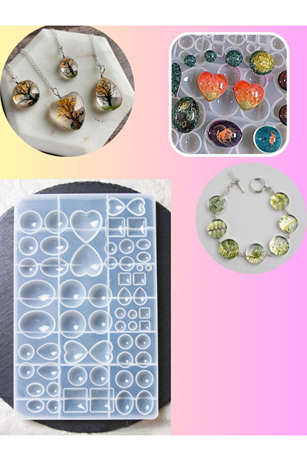 Epoksi Reçine Çoklu Kolye Daire Kalıbı - 1