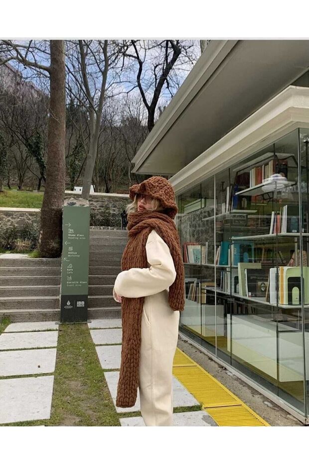 Eșarfă tricotată de pluș New Trend - 4