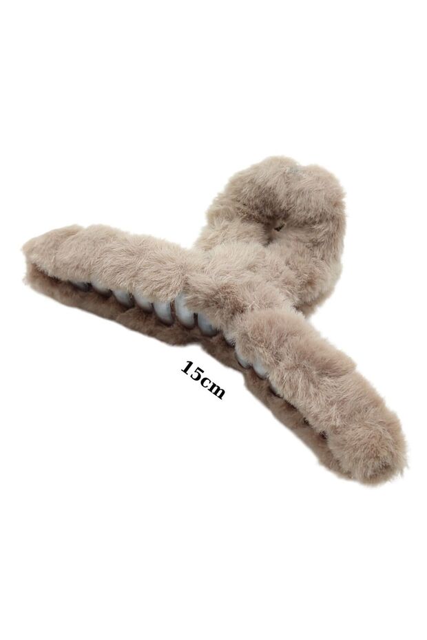 Women's Mink Plush Bowknot Hair Clip Latch Buckle
