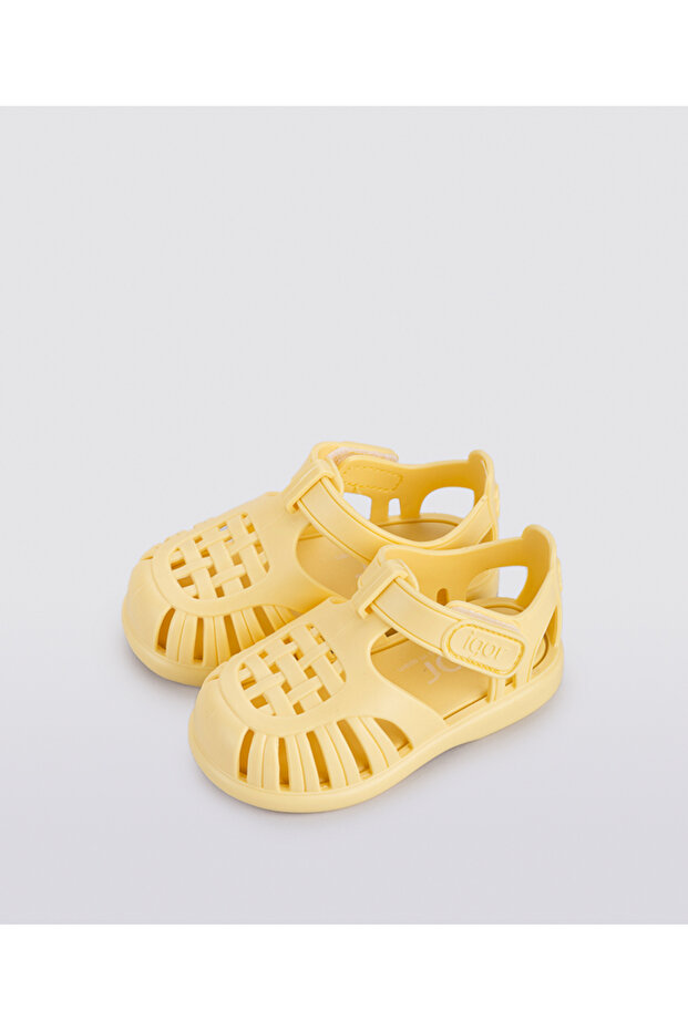 S10271 Tobby Solid Bebek Çocuk Sarı Sandalet - 4