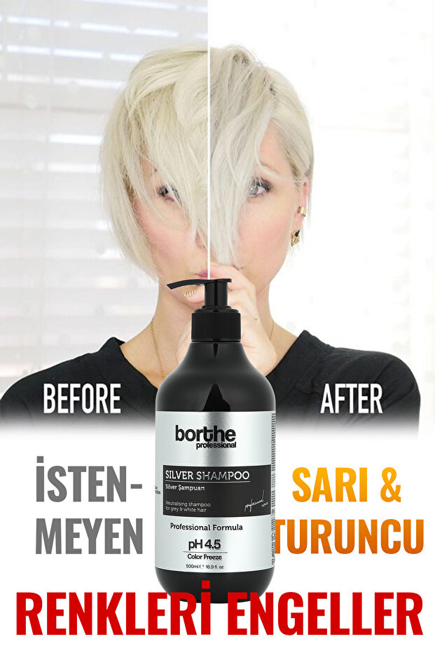 Profesyonel Silver Mor Şampuan 500 ml - 4