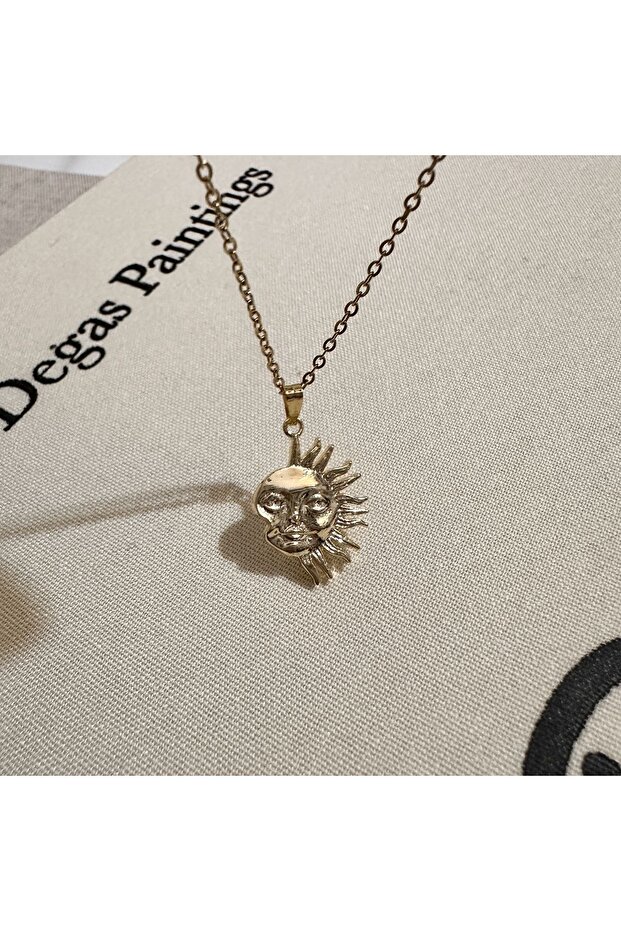 Çelik Güneş Kolye - 3