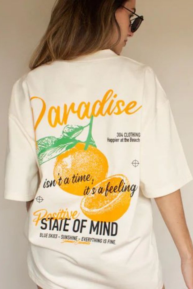Paradise Patterned Oversize T-shirt