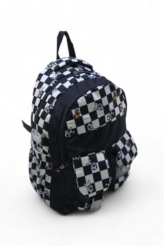 Elementary School Bag - Checkered and Patterned Backpack - 3