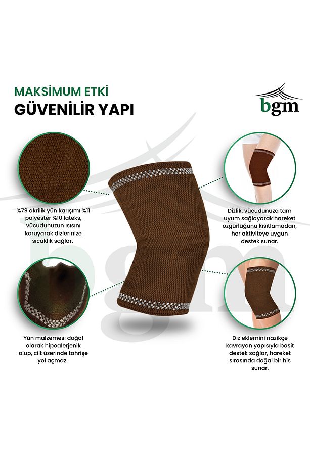 Deve Tüyü Yün Dizlik Yüksek Kalite Diz Ağıları Romatizma Sıcak Kompres Develi Yün Dizlik - 5