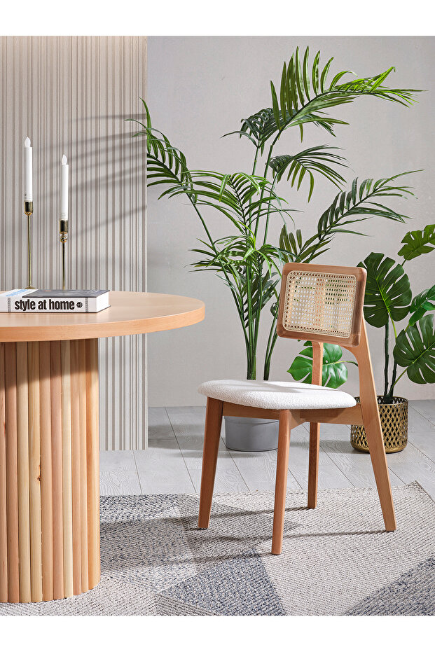 Melodi Masa Takımı Ahşap Hazeranlı 110X110 - 5