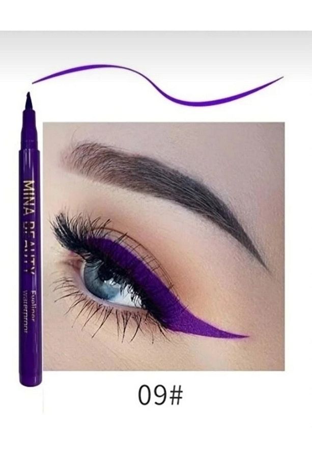 Kadın Mor Renkli Eyeliner - 1