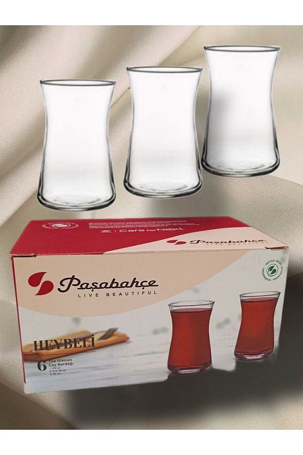 Paşabahçe 42361heybeli sade çay bardağı 6 adet - 2