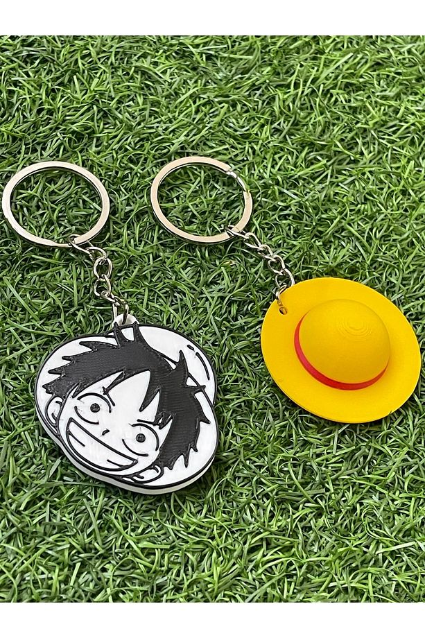 One Piece Luffy ve Hasır Şapka 2’li Anahtarlık Seti - 2