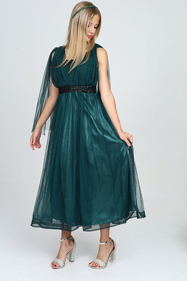 Genç/Kız Çocuk Abiye Elbise&Düğün Elbisesi Doğum Günü Parti Elbisesi - 7