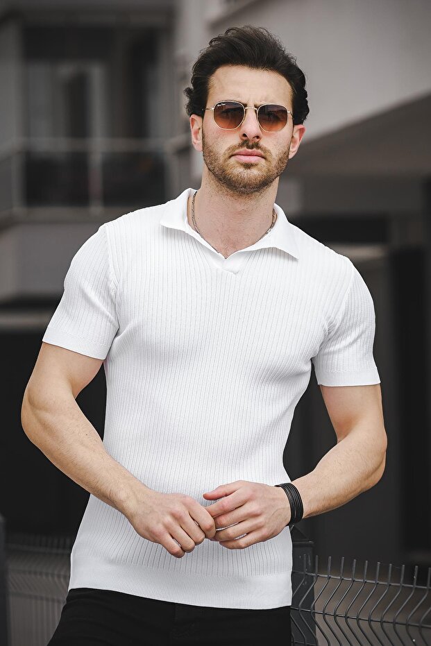 Ht 340017 Apaç Yaka Erkek Triko Tshirt - 2