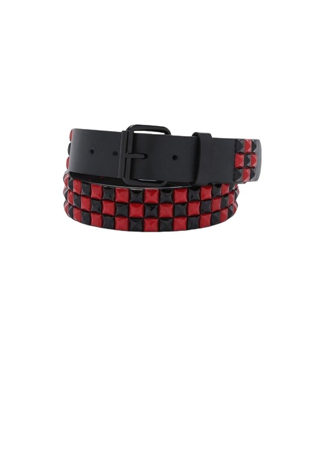 Gothic Punk Metallica Style Studded Pyramid Belt with Cowboy Buckle