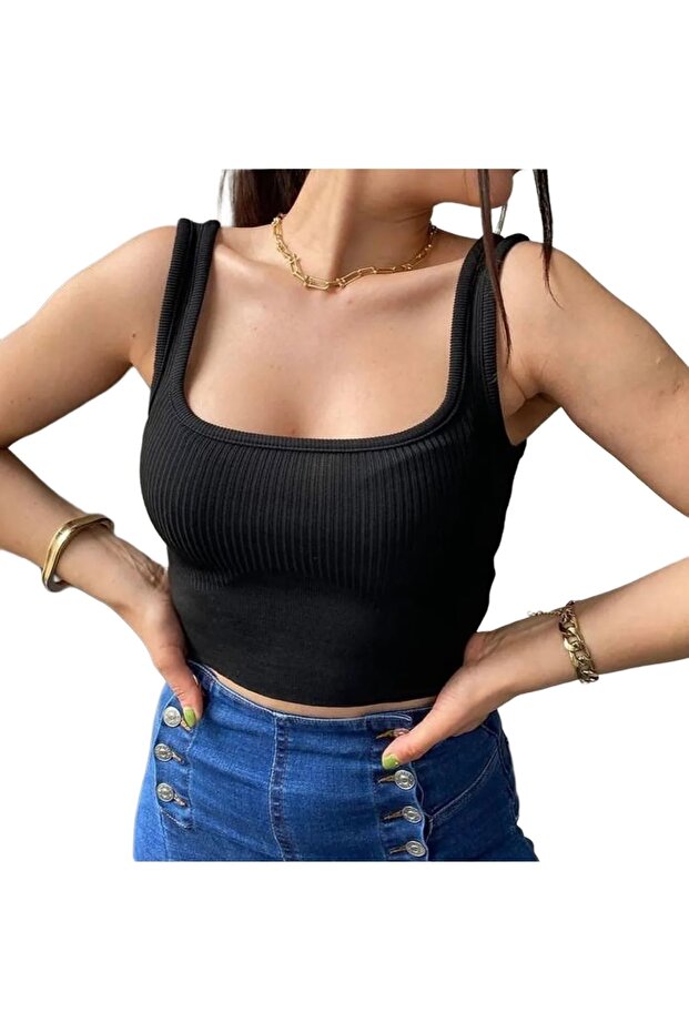 Askılı Crop Bluz