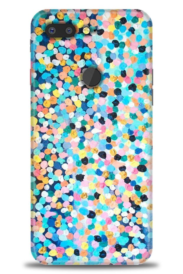 General Mobile Gm 9 Pro Case Hd Printed Case - Colorful Spots + Full Screen Protector