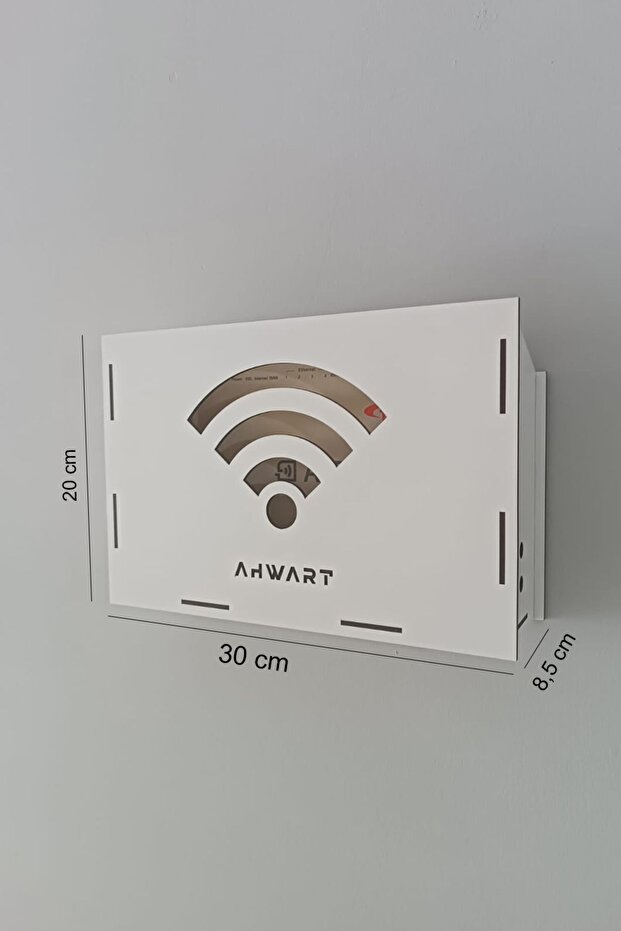 Dekoratif Ahşap Modem Saklama Kutusu Modem Rafı - 3