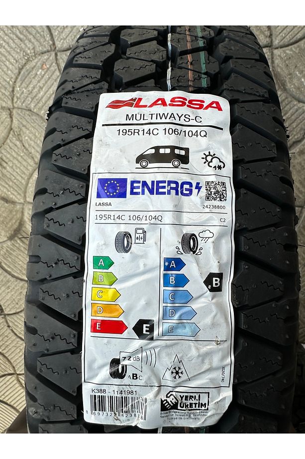 195R14C 8PR MULTİWAYS-C LASSA DOT 2024 ADET FİYATIDIR - 1