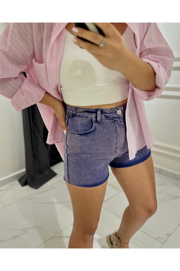 Sodalit mavisi denim şort - 2