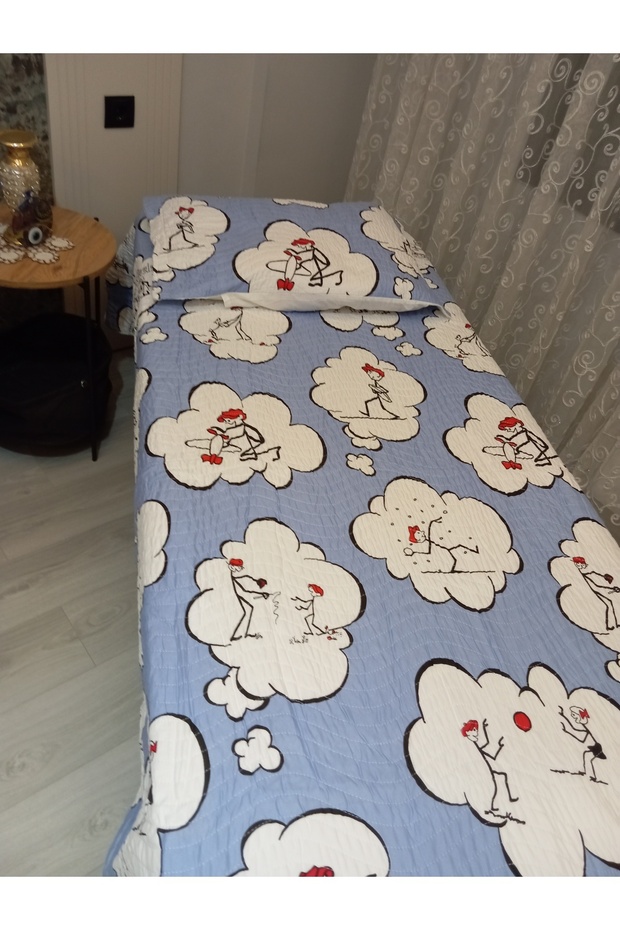 Nirvana Home - Tek Kişilik Baskılı Kapitone Yatak Örtüsü - 3