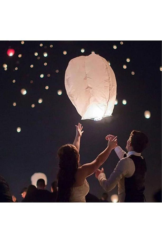 yüksek kaliteli dilek feneri gece göyküzü dilek balonu 1 adet - 4