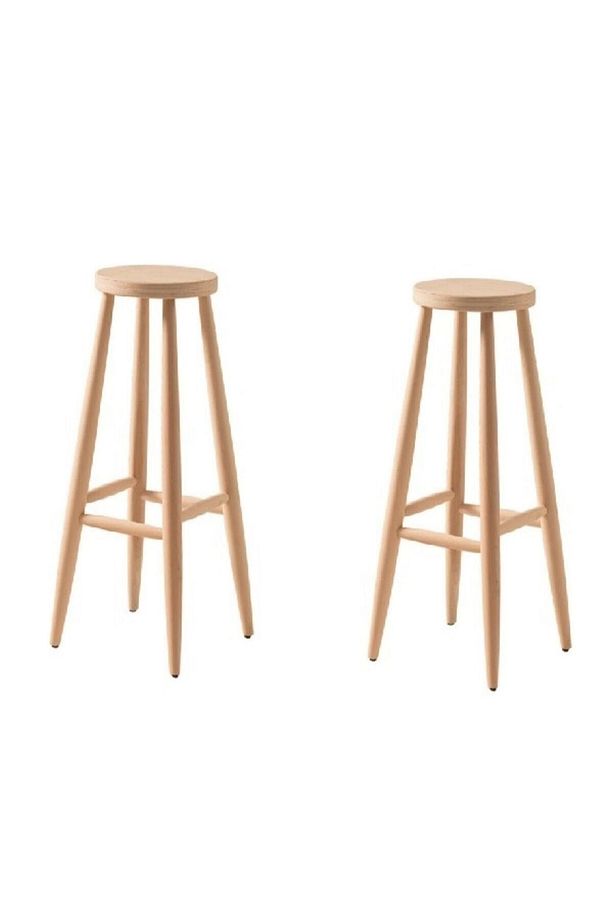 Ahşap Tabure Ham 28*70 Cm 2 Adet - 1