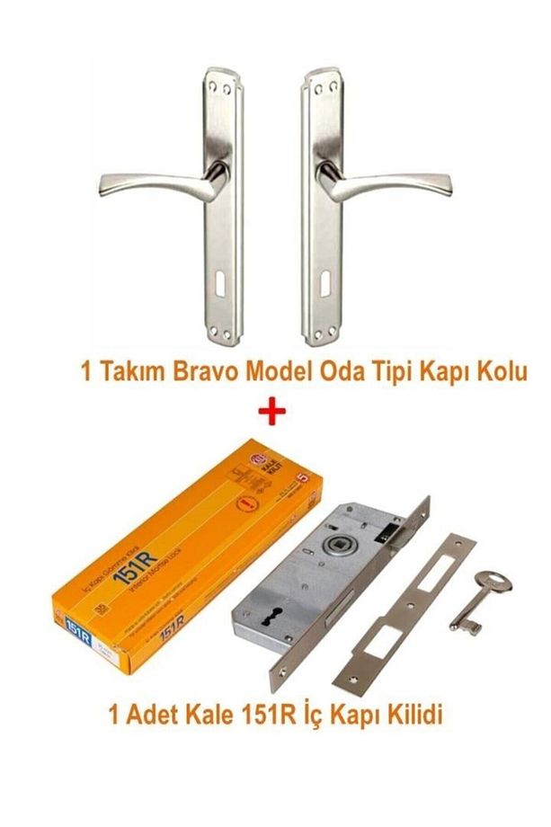 Bravo Oda Tipi Kapı Kolu & Kale 151 R Kapı Kilidi Seti (1 Takım) - 2