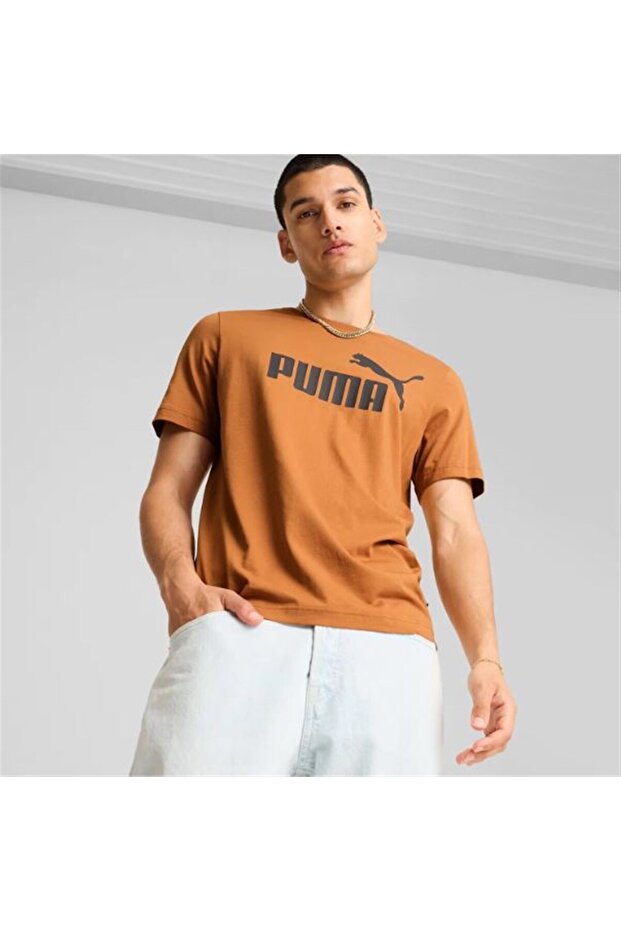 Men's Brown Ess Logo T-Shirt - 586667 28