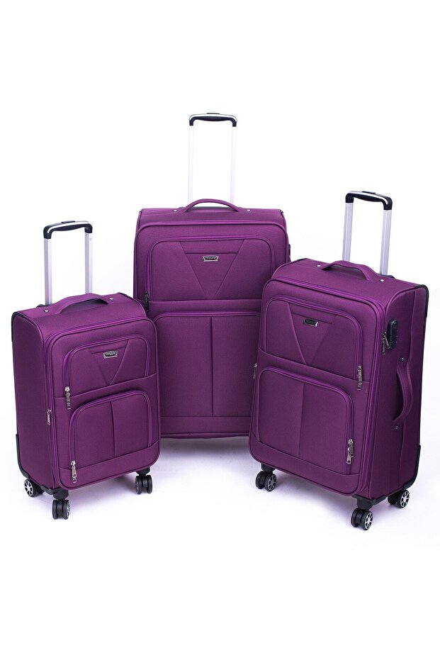 Moda Kr 1010 Mor 3 Boy Valiz Seti - 1