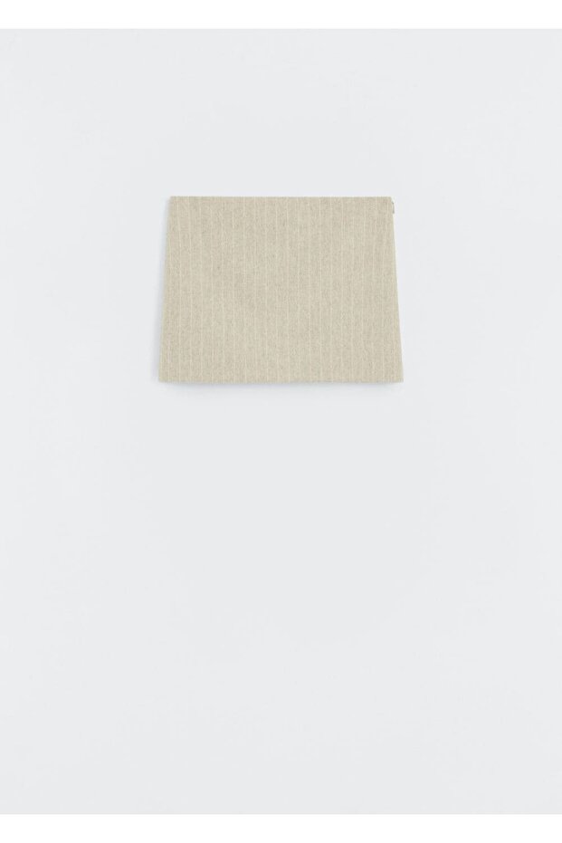 Schmaler gestreifter Wollrock - 3