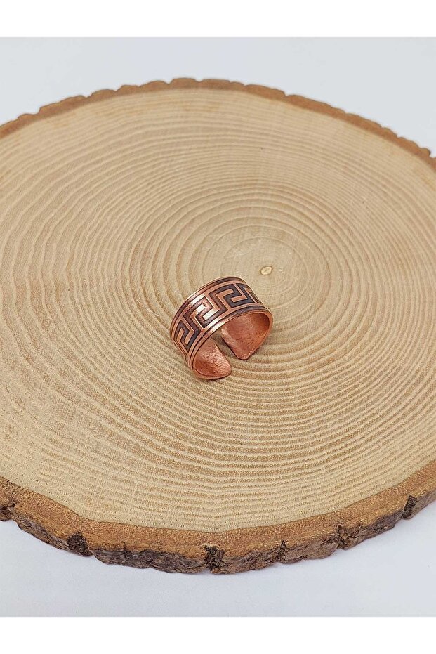 Adjustable Copper Ring - with Motif (52768)