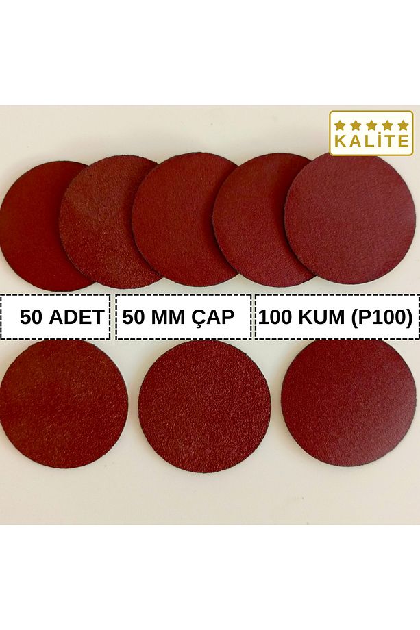 50MM 50 ADET 100 KUM Mini Gravür Makineleri Silindir Cırt Disk Zımpara, Flap Disk  Kaliteli Zımpara - 1