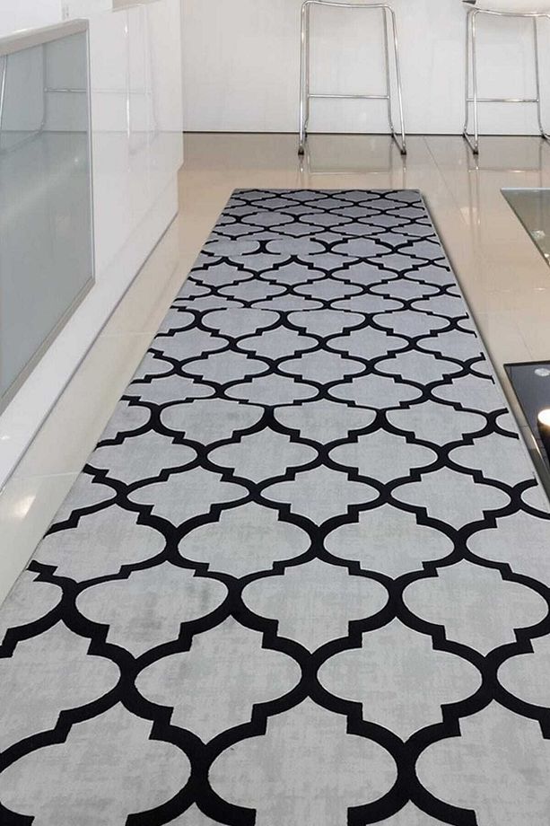 Halı Lidya Gri Kaymaz Taban Yıkanabilir Kesme Yolluk Salon Koridor Banyo Mutfak Halısı - 7