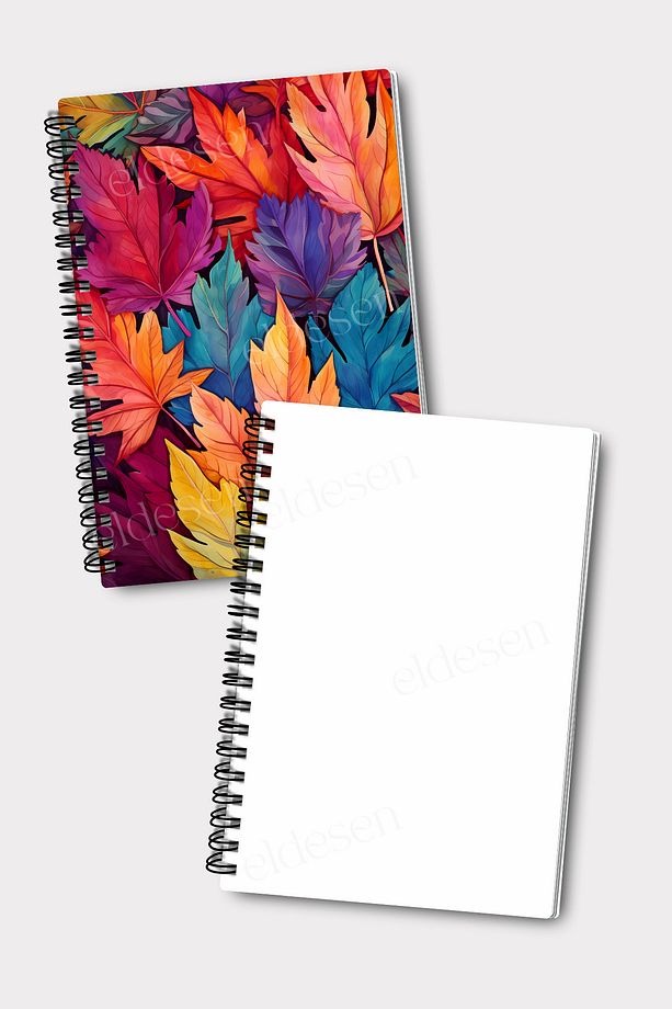 Spiralli Çizgisiz Okul Defter Seti, A5 Boyutunda 50 Yaprak 100 Sayfa 4'lü Set, Çizgisiz Defter Seti - 6