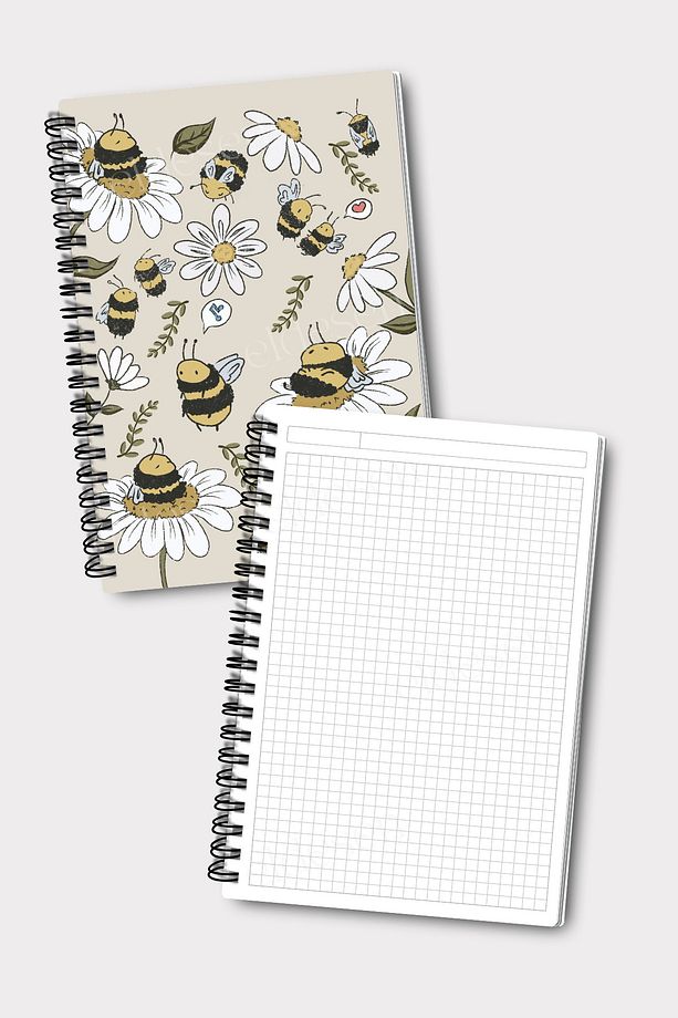 Kareli ve Çizgili Defter Seti, A5 Boyutunda 50 Yaprak 100 Sayfa 2'li Set - 5