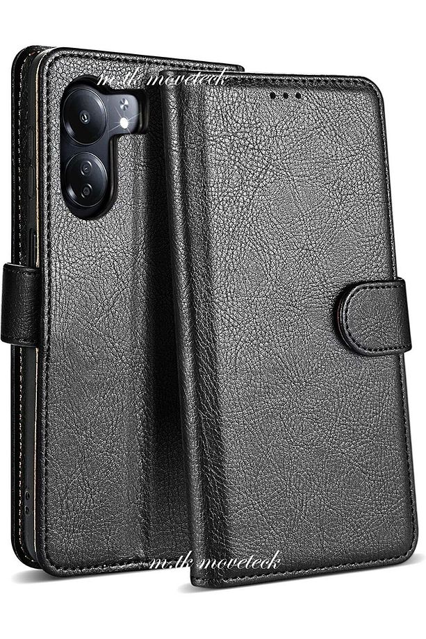 Xiaomi Poco C65 Kılıf 360 Tam Kaplar Deri Dokulu Kapaklı Cüzdan Standlı Kartvizitli Tank Zırh Kapak - 1