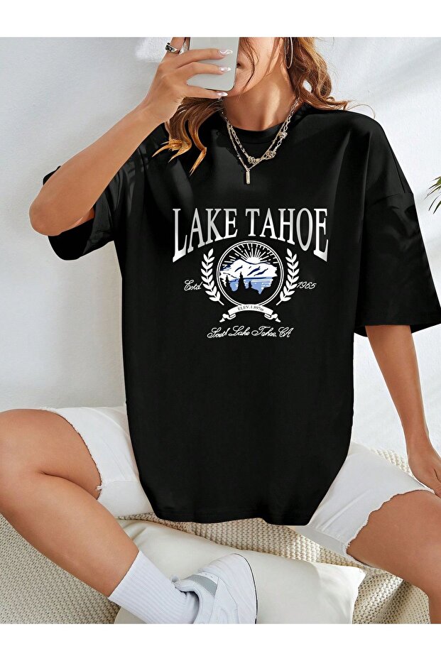 Printed Organic Cotton Oversize Cut T-Shirt