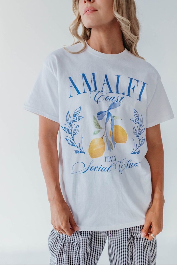 Printed Organic Cotton Oversize Cut T-Shirt
