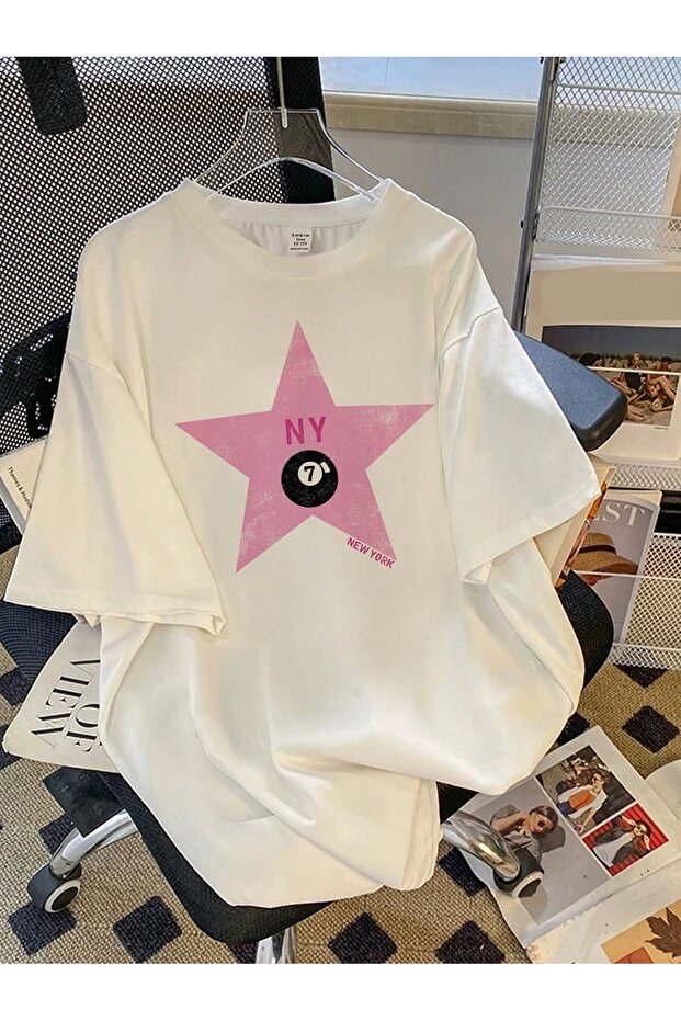 Printed Organic Cotton Oversize Cut T-Shirt