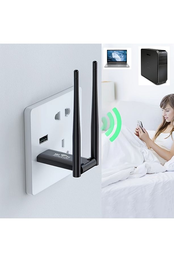 Wifi Repeater Kablosuz Sinyal Güçlendirici Access Point 300mbps - 1
