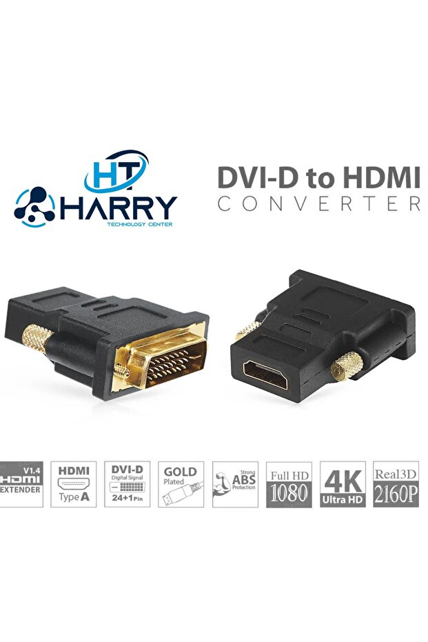 24+1 Dvi Male to HDMI Female Converter Dvi to HDMI Gold Tip