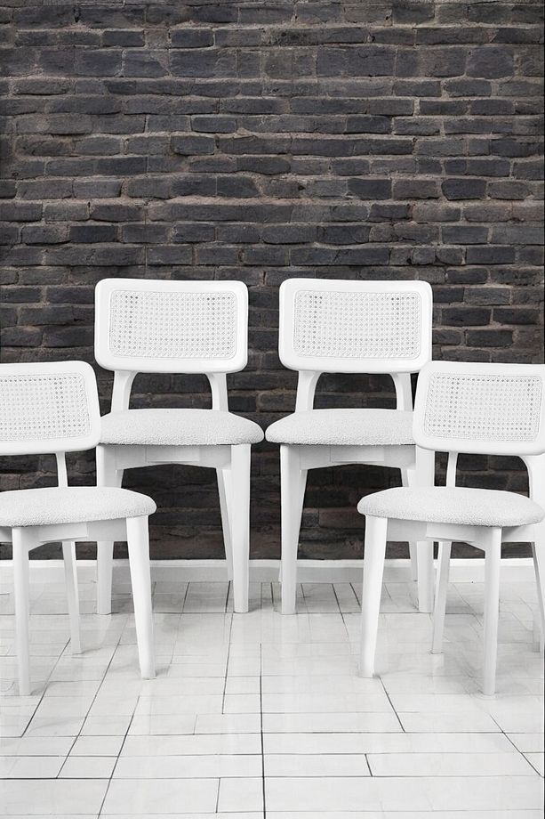 Enzo Zion 4 Adet Sandalye Restoran Salon Cafe Ahşap Rustik Tasarım Model Sandalye - 4