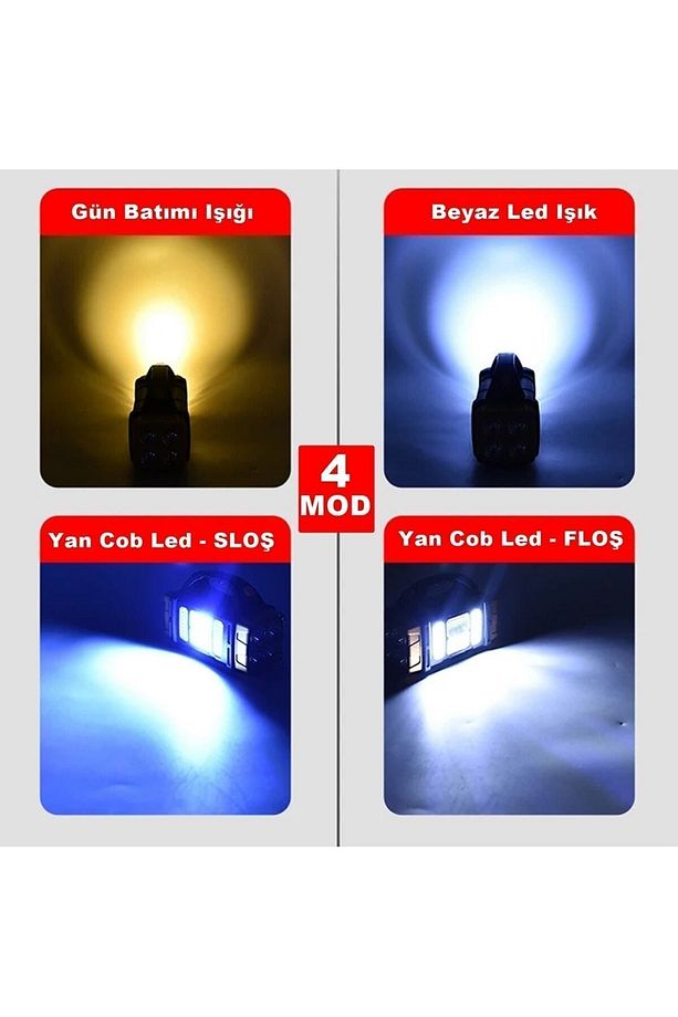 Güneş Enerjili  Şarjlı 38W Aydınlatma Cihazı 4 Mod Kamp El Feneri Masa Lambası Işıldak Kamp Lambası - 2