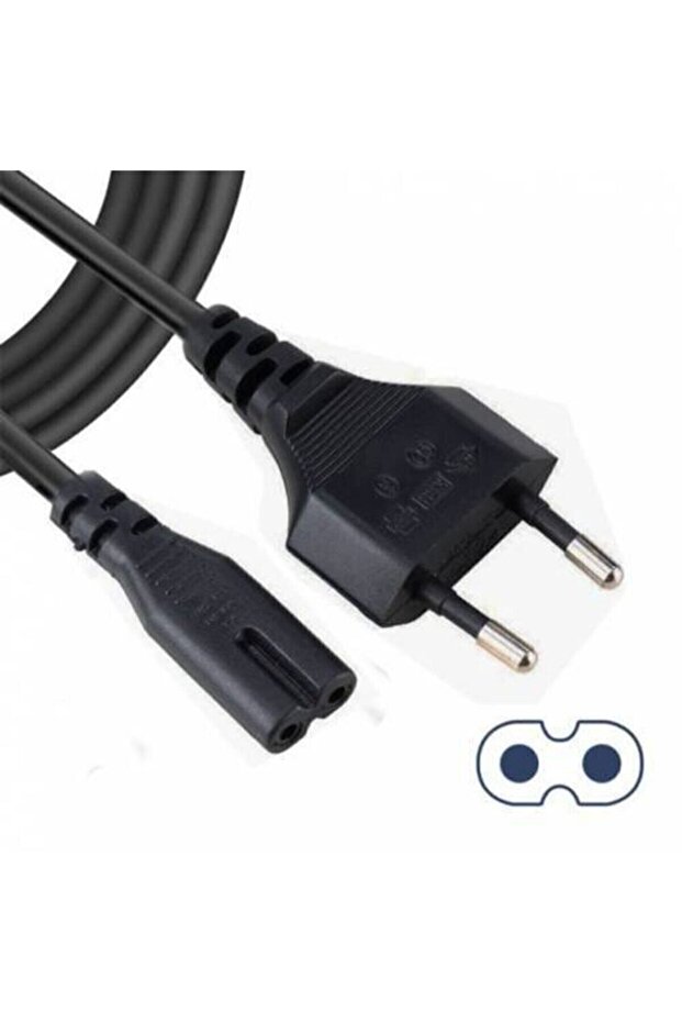 Derwell Traş Makineleri Işıldaklar Tv,radyo,notebook,teyp Ps2,ps3,ps4, Şarj Kablosu 2 Pinli - 1