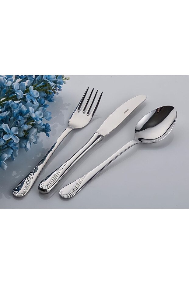 Çelik Bahar Model 30 Parça Kaşık Çatal Seti - 1
