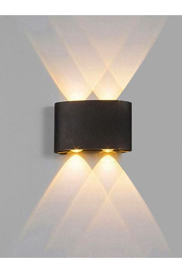 Hl-5600 6w 4'lü Çift Yönlü Duvar Aplik Tepegöz Aplik Günışığı Dekoratif Lamba - 3
