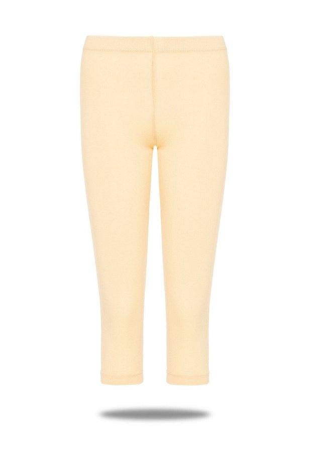 Girl's Cotton Capri Colored Lycra Colored Leggings - 8003