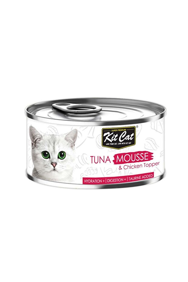 Tuna Mousse & Chicken Toppers Wet Cat Food, 80g